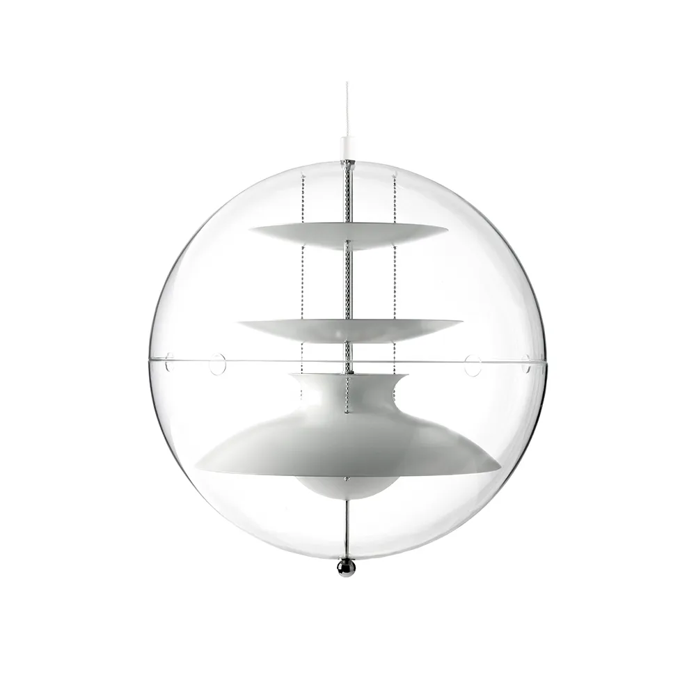Suspension Panto, blanc, small, acrylique transparent Verpan