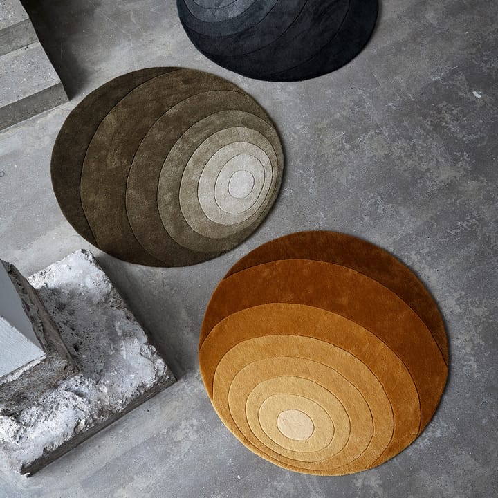 Tapis Luna Ø120 cm, Dark yellow Verpan