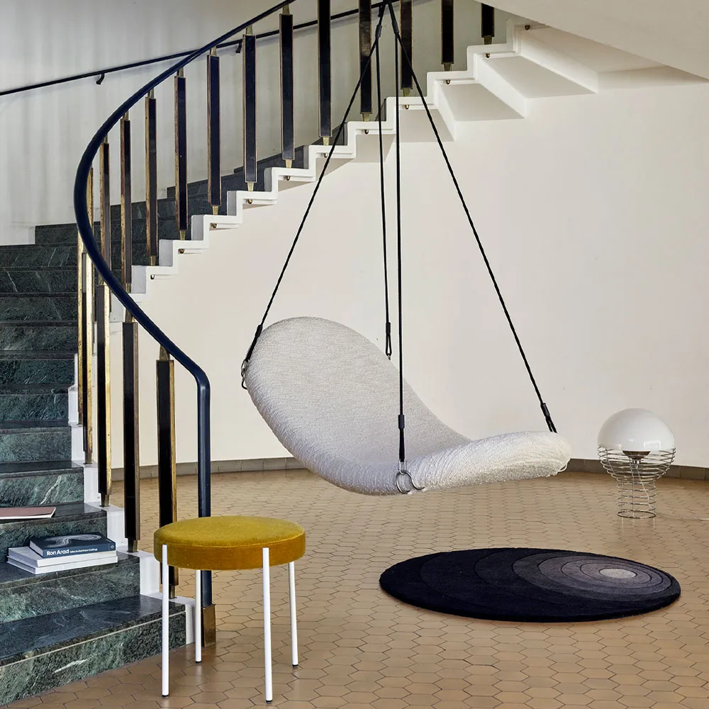 Tapis Luna rond, dark sand, 120 cm Verpan