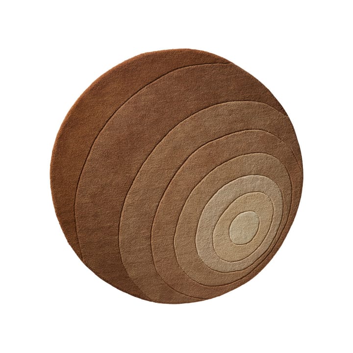 Tapis Luna rond, dark sand, 120 cm Verpan
