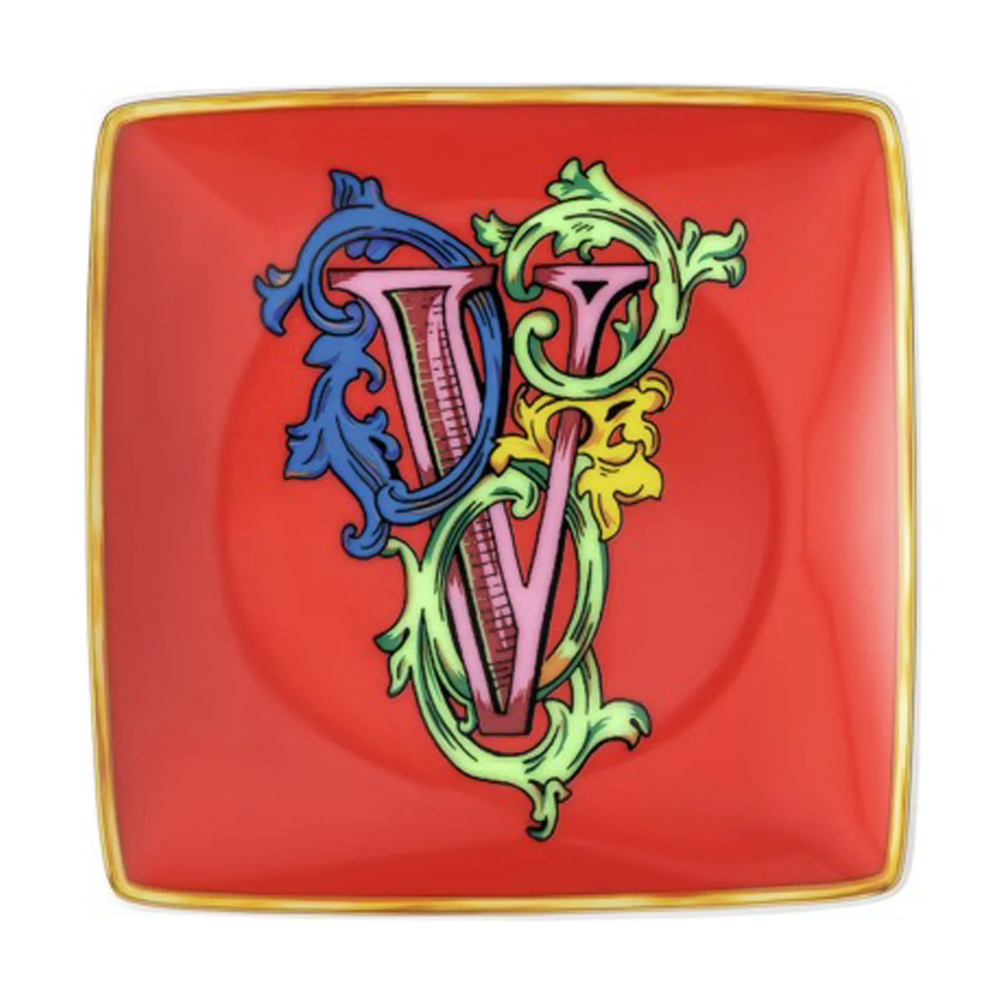 Assiette 12 cm Versace Holiday Alphabet, V Versace