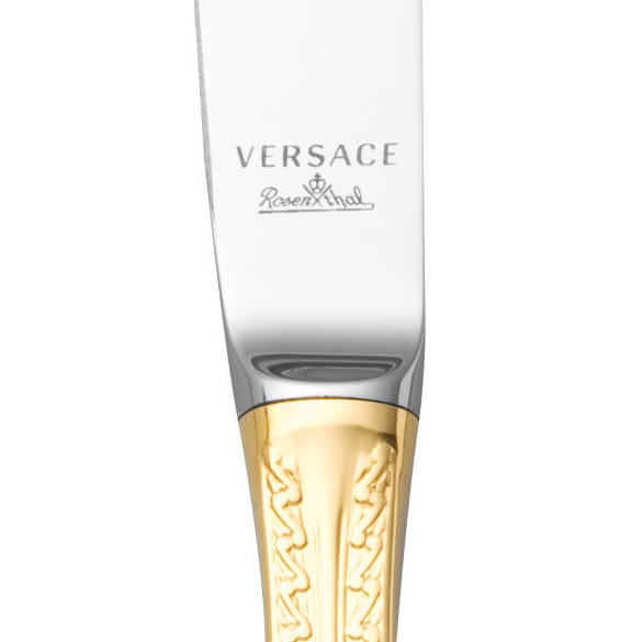 Couteau Versace Medusa plaqué or, 22,5 cm Versace