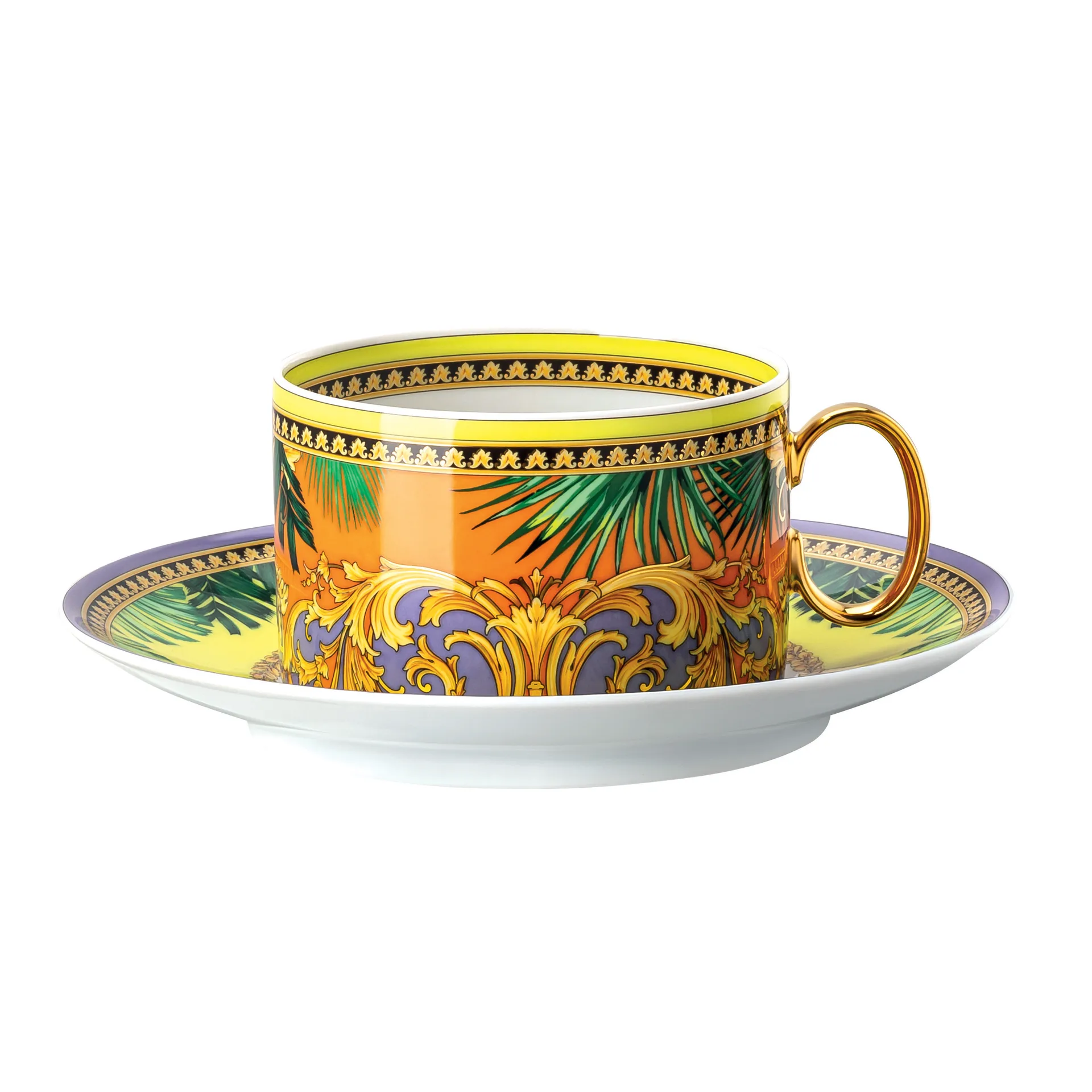 Tasse avec soucoupe Versace Jungle Animalier, Multi Versace