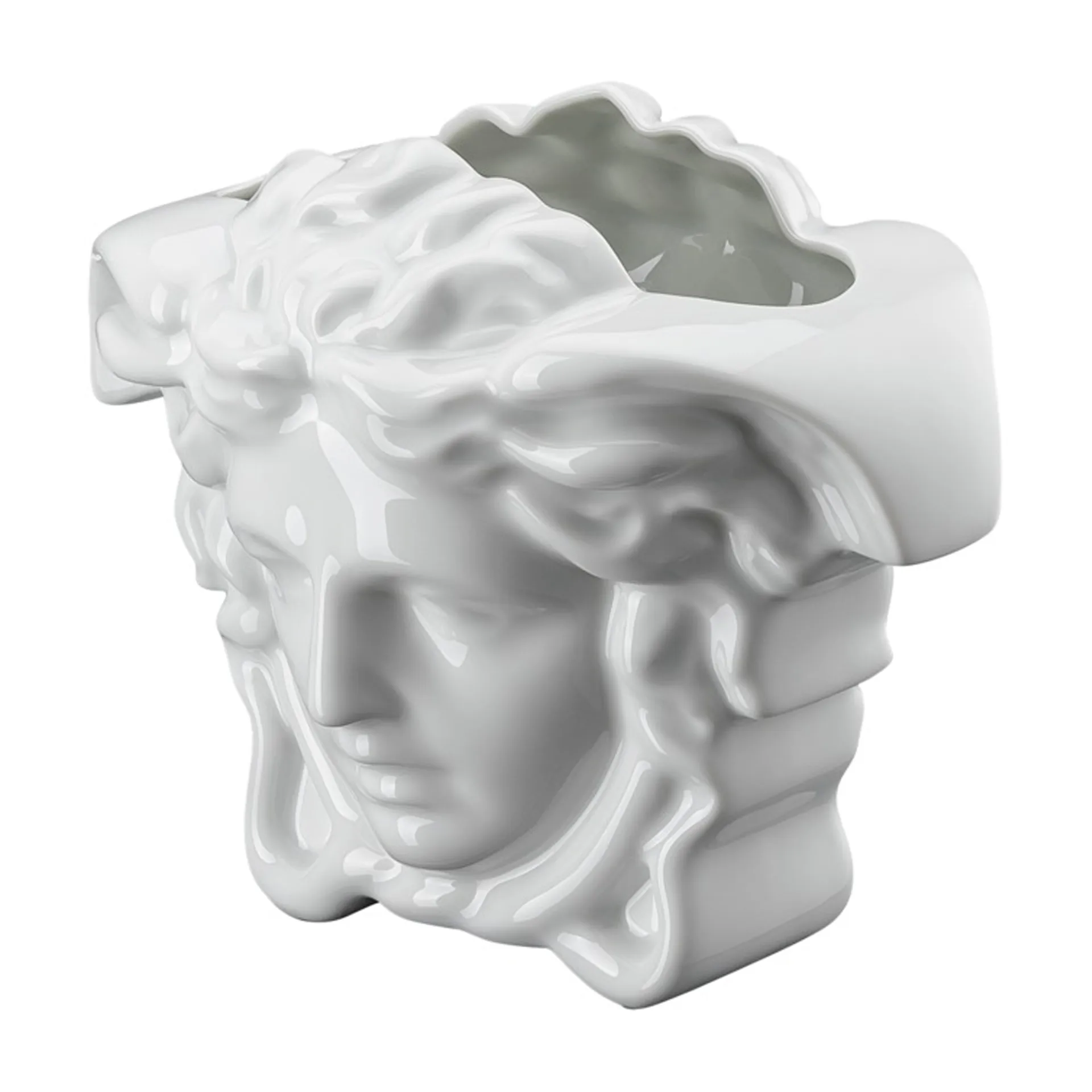 Vase Versace Medusa Grande 15 cm, Blanc Versace
