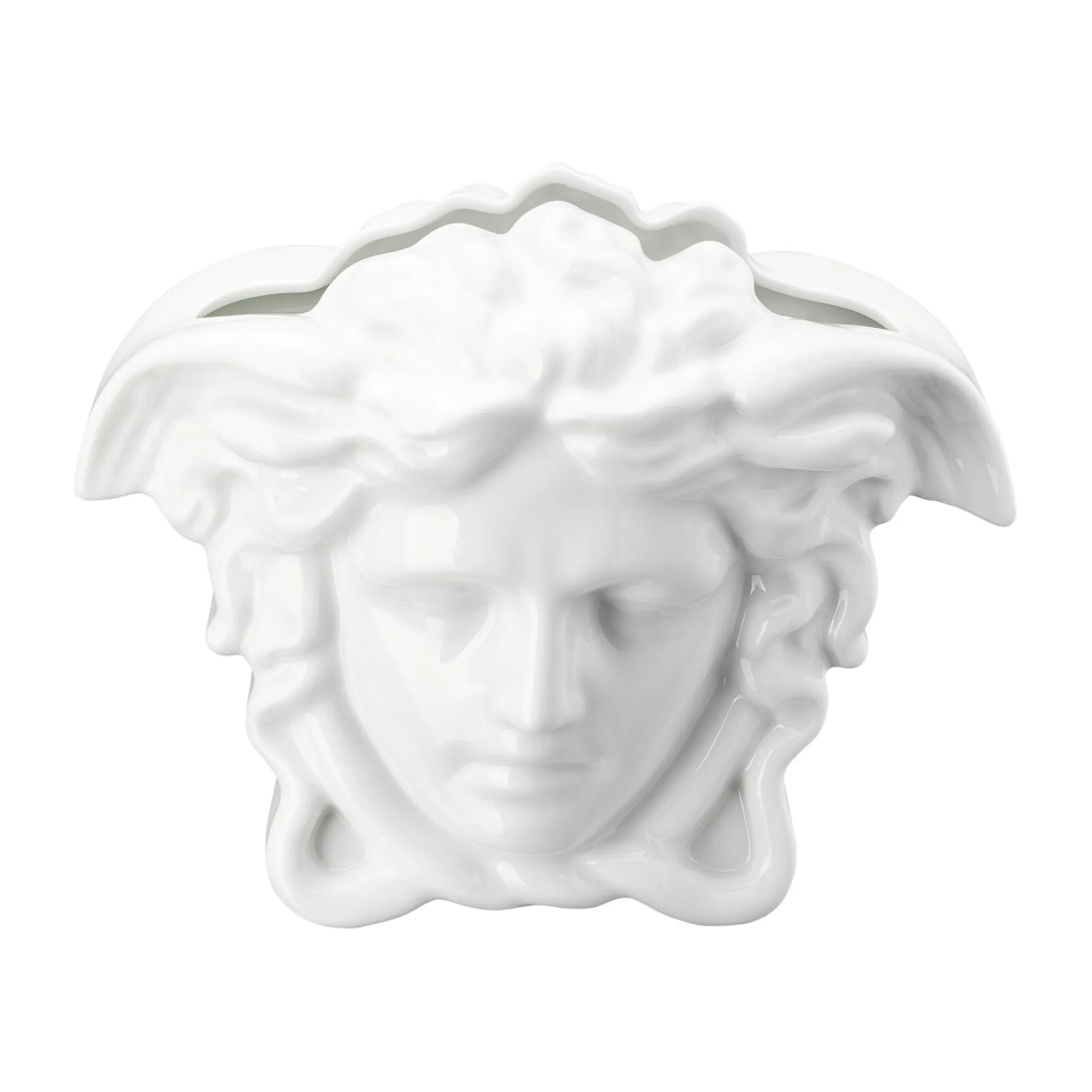 Vase Versace Medusa Grande 21 cm, Blanc Versace