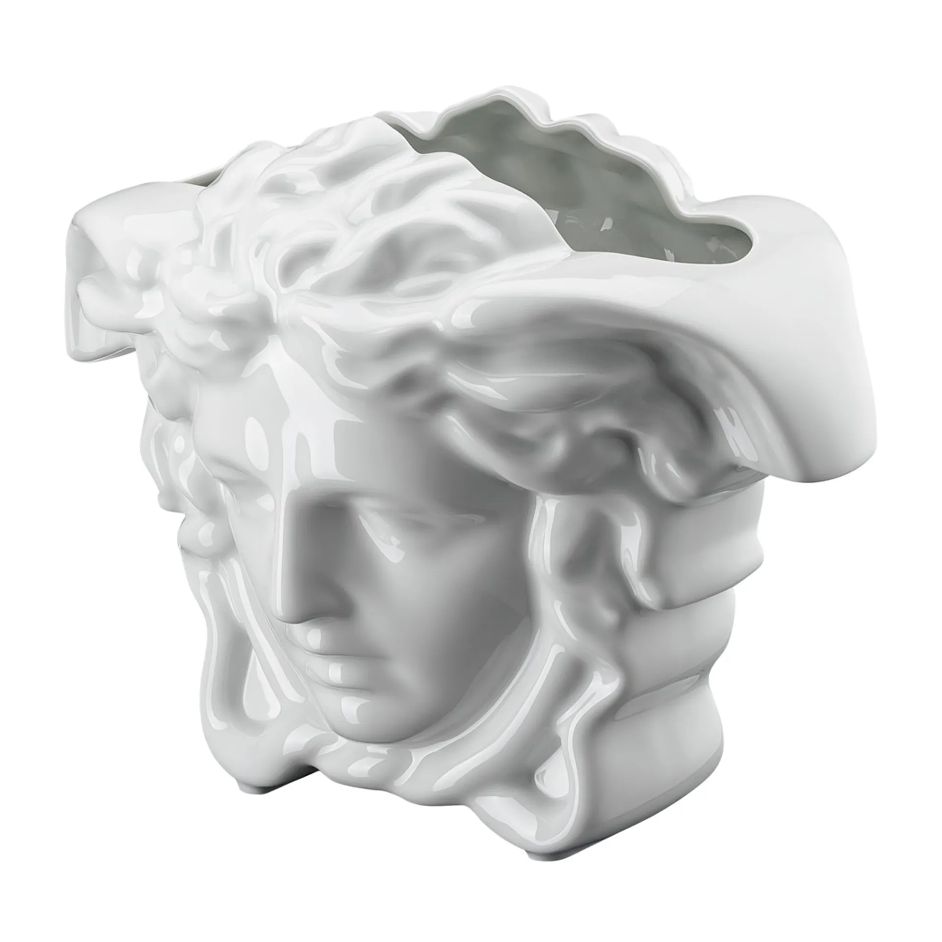 Vase Versace Medusa Grande 21 cm, Blanc Versace
