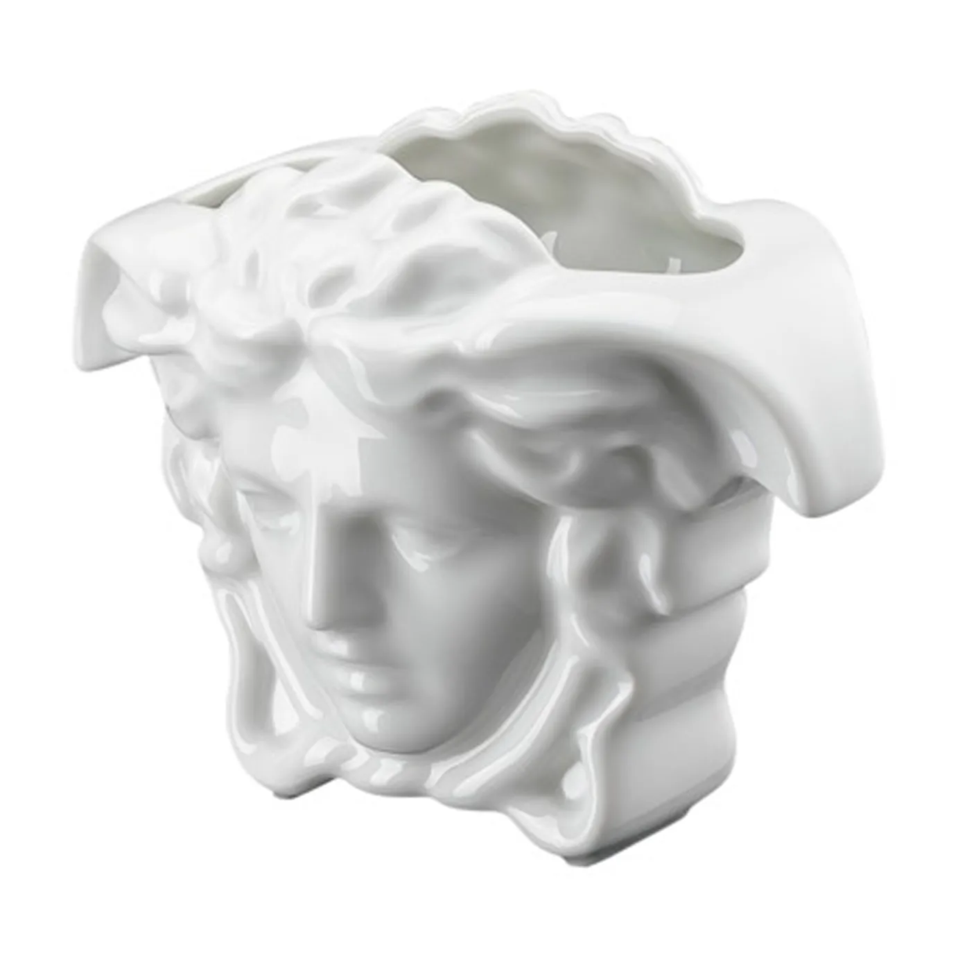 Vase Versace Medusa Grande 9 cm, Blanc Versace