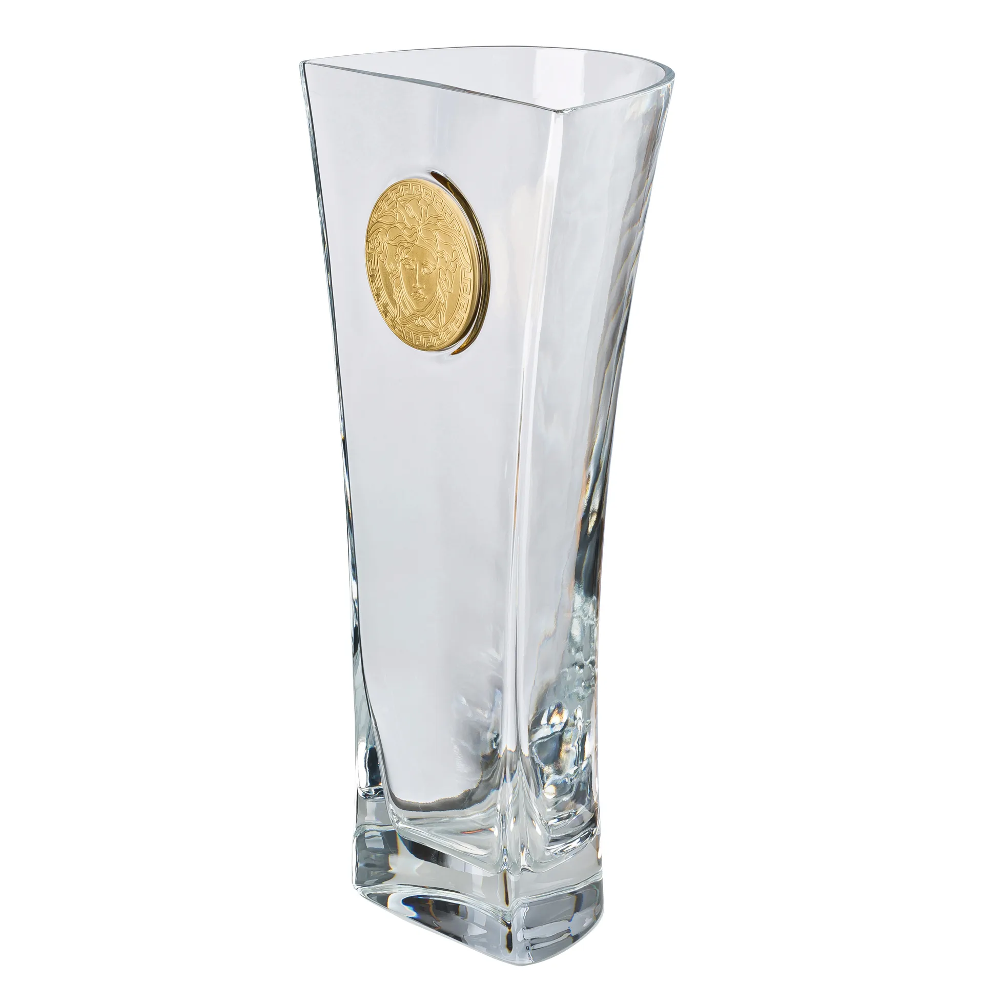 Versace Medusa Madness vase transparent, Grand modèle Versace