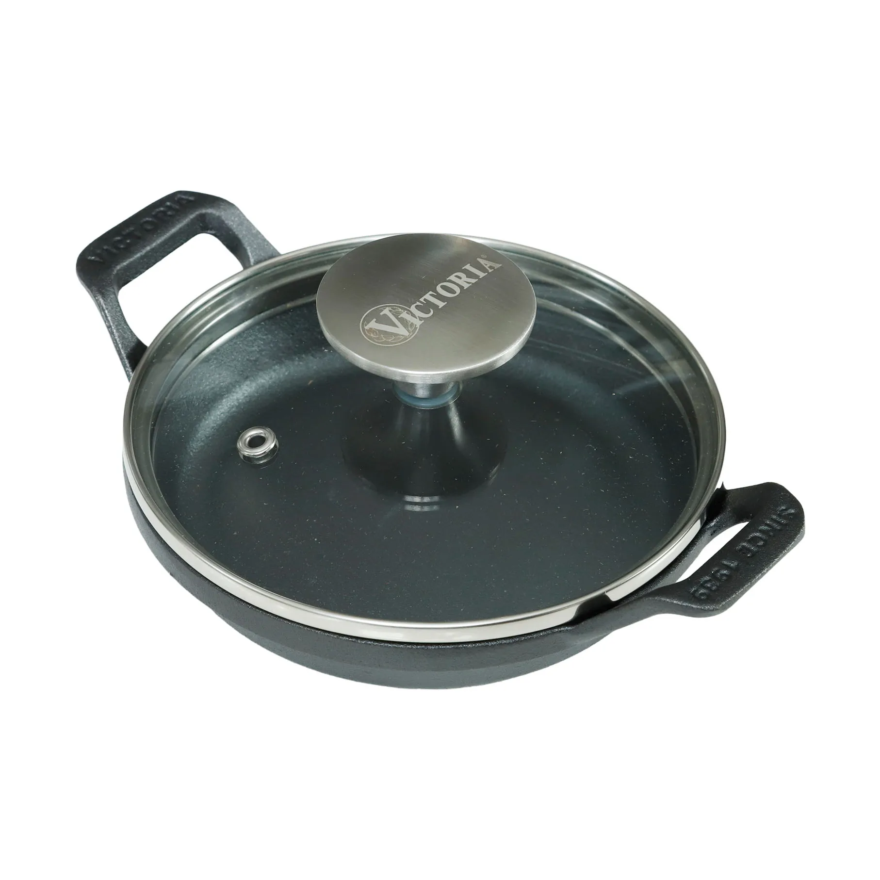 Mini cocotte ronde avec couvercle en verre en fonte émaillée, Ø14 cm Victoria