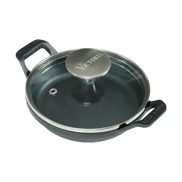 Mini cocotte ronde avec couvercle en verre en fonte émaillée - Ø14 cm - Victoria