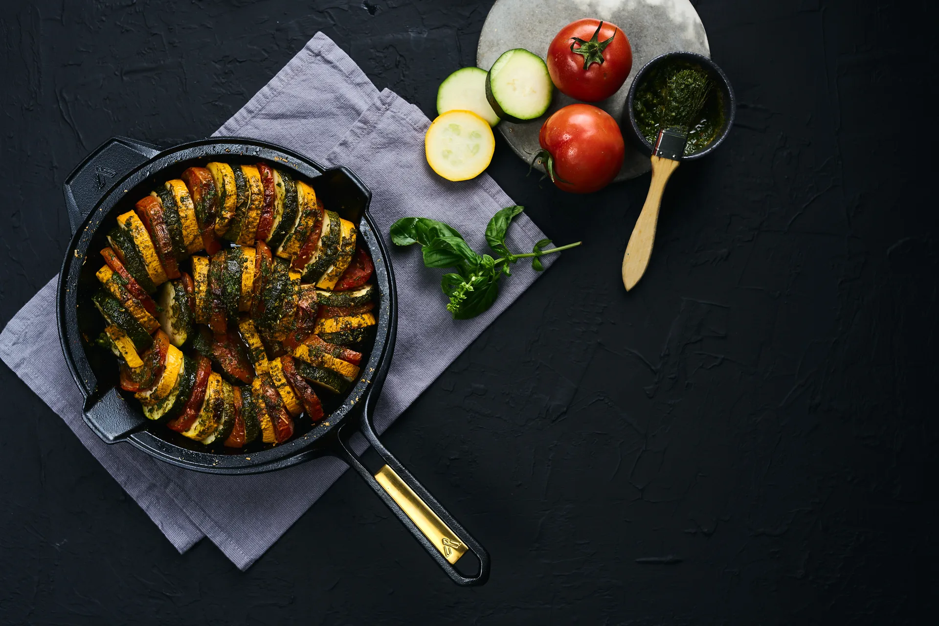 Poêle Signature en fonte polie 25 cm, Noir Victoria