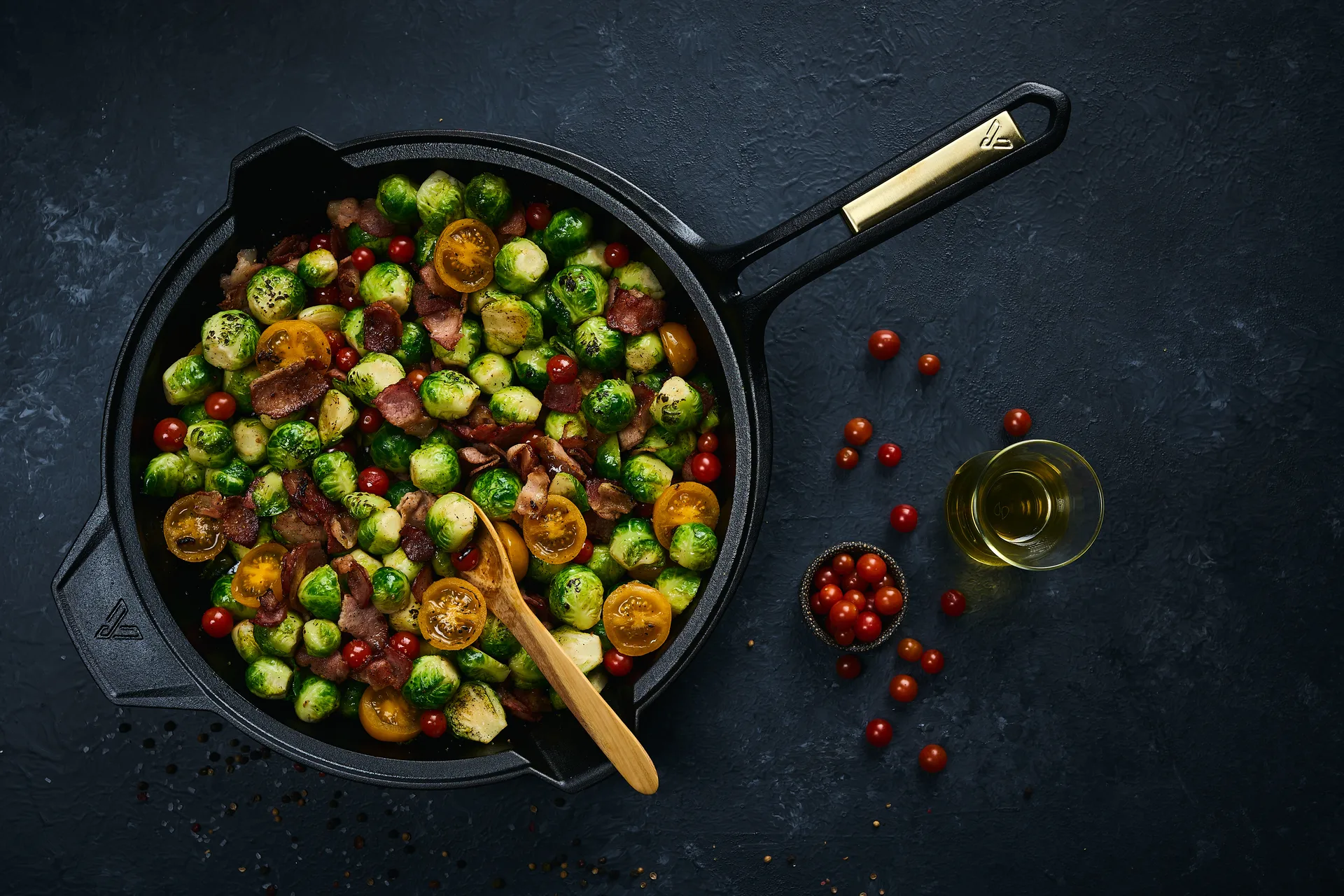 Poêle Signature en fonte polie 30 cm, Noir Victoria