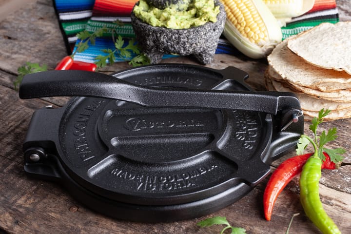 Presse à tortillas 16,5 cm fonte noire, Noir Victoria