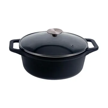 Victoria cocotte en fonte couvercle en verre enameled - 3,8 L - Victoria