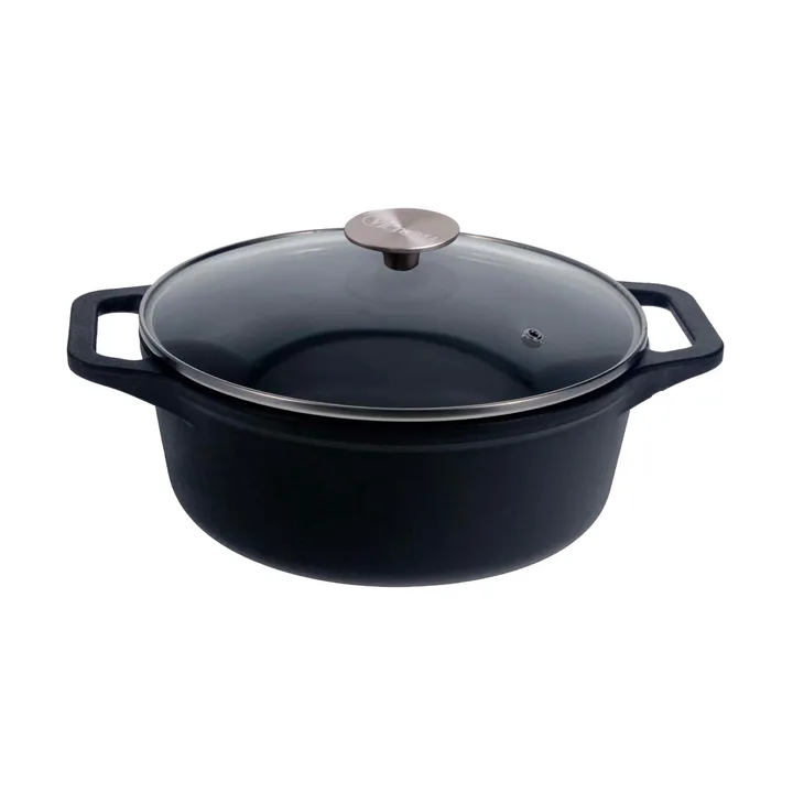 Victoria cocotte en fonte couvercle en verre enameled - 3,8 L - Victoria