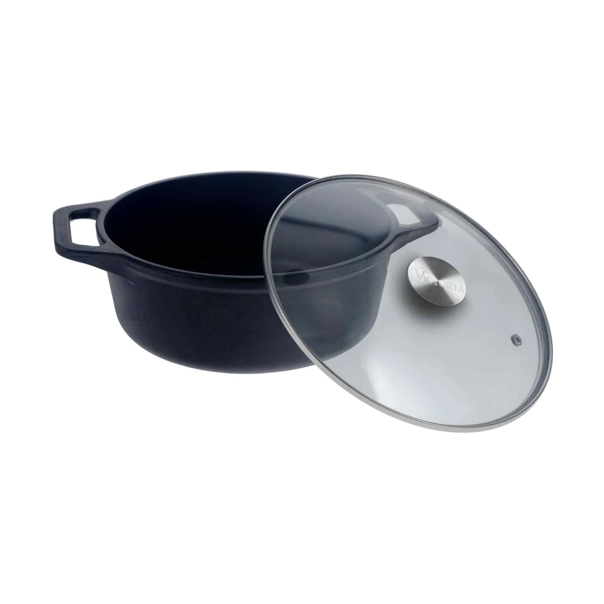 Victoria cocotte en fonte couvercle en verre enameled, 3,8 L Victoria