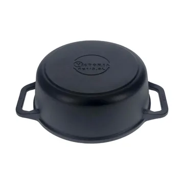 Victoria cocotte en fonte couvercle en verre enameled - 3,8 L - Victoria