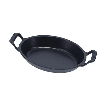 Victoria oval cocotte en fonte pré-assaisonnée - 27,1x15,5 cm - Victoria