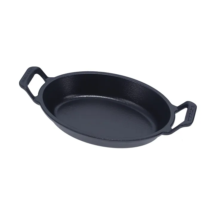 Victoria oval cocotte en fonte pré-assaisonnée - 27,1x15,5 cm - Victoria