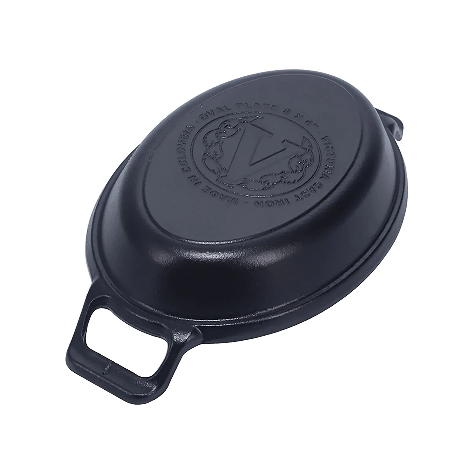 Victoria oval cocotte en fonte pré-assaisonnée, 27,1x15,5 cm Victoria