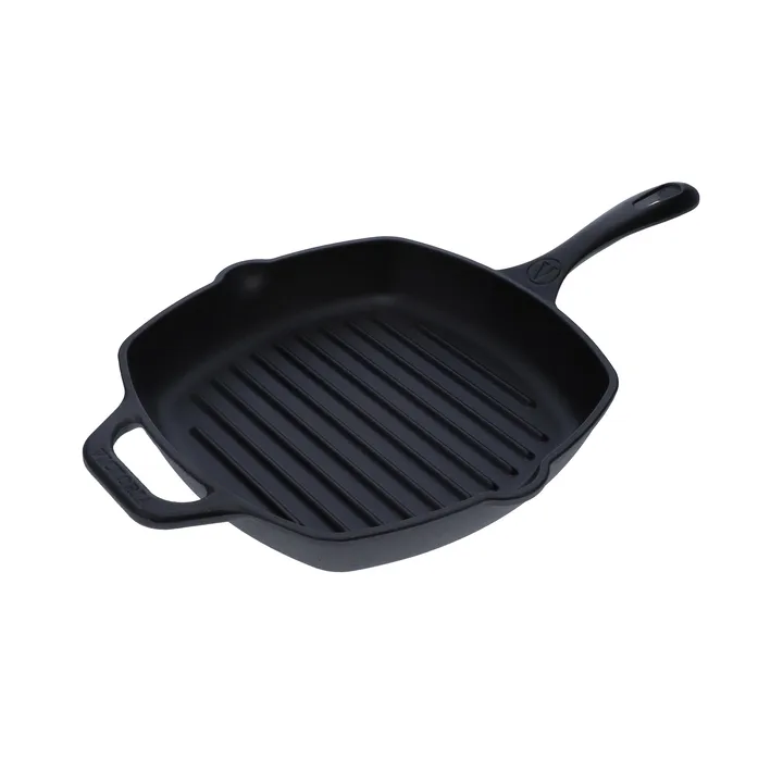 Victoria poêle grill carrée en fonte émaillée - 44,1x28,4 cm - Victoria