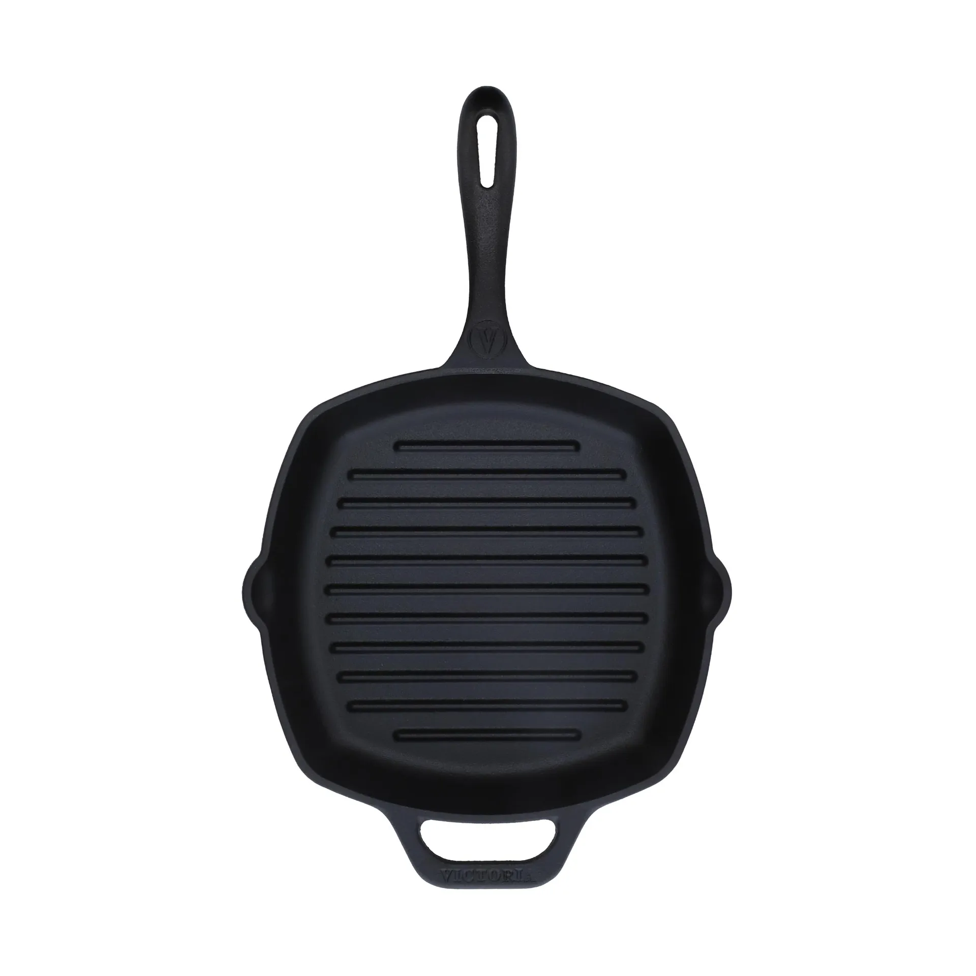 Victoria poêle grill carrée en fonte émaillée, 44,1x28,4 cm Victoria