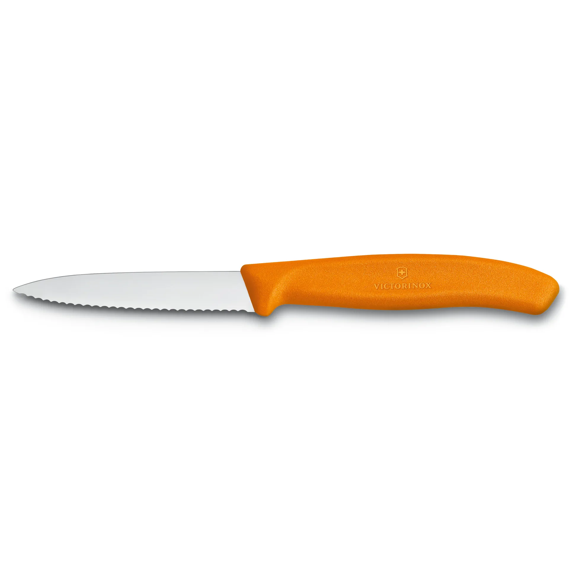 Couteau à légumes/à viande à dents Swiss Classic 8 cm, Orange Victorinox