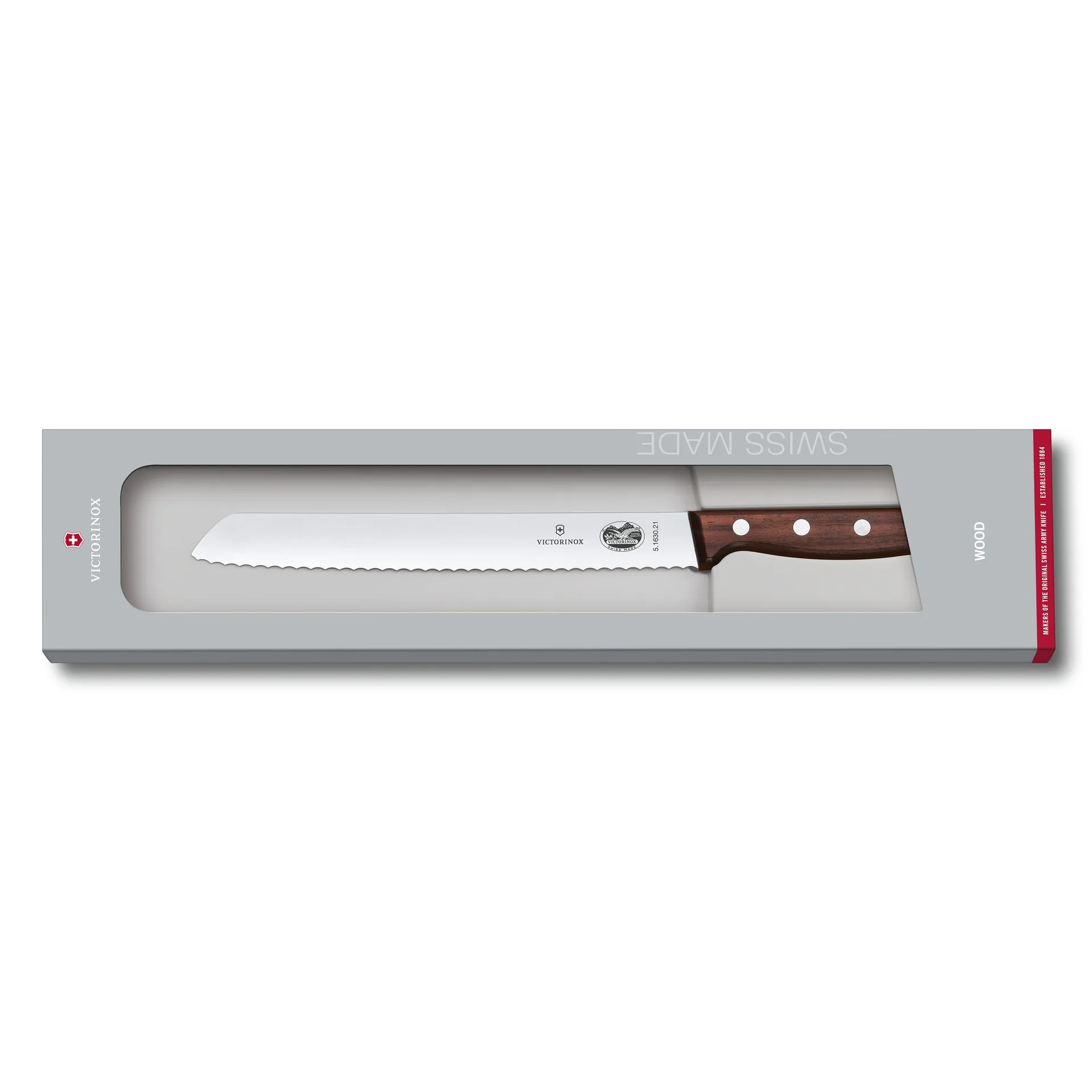 Couteau à pain Wood 21 cm, Acier inoxydable-érable Victorinox