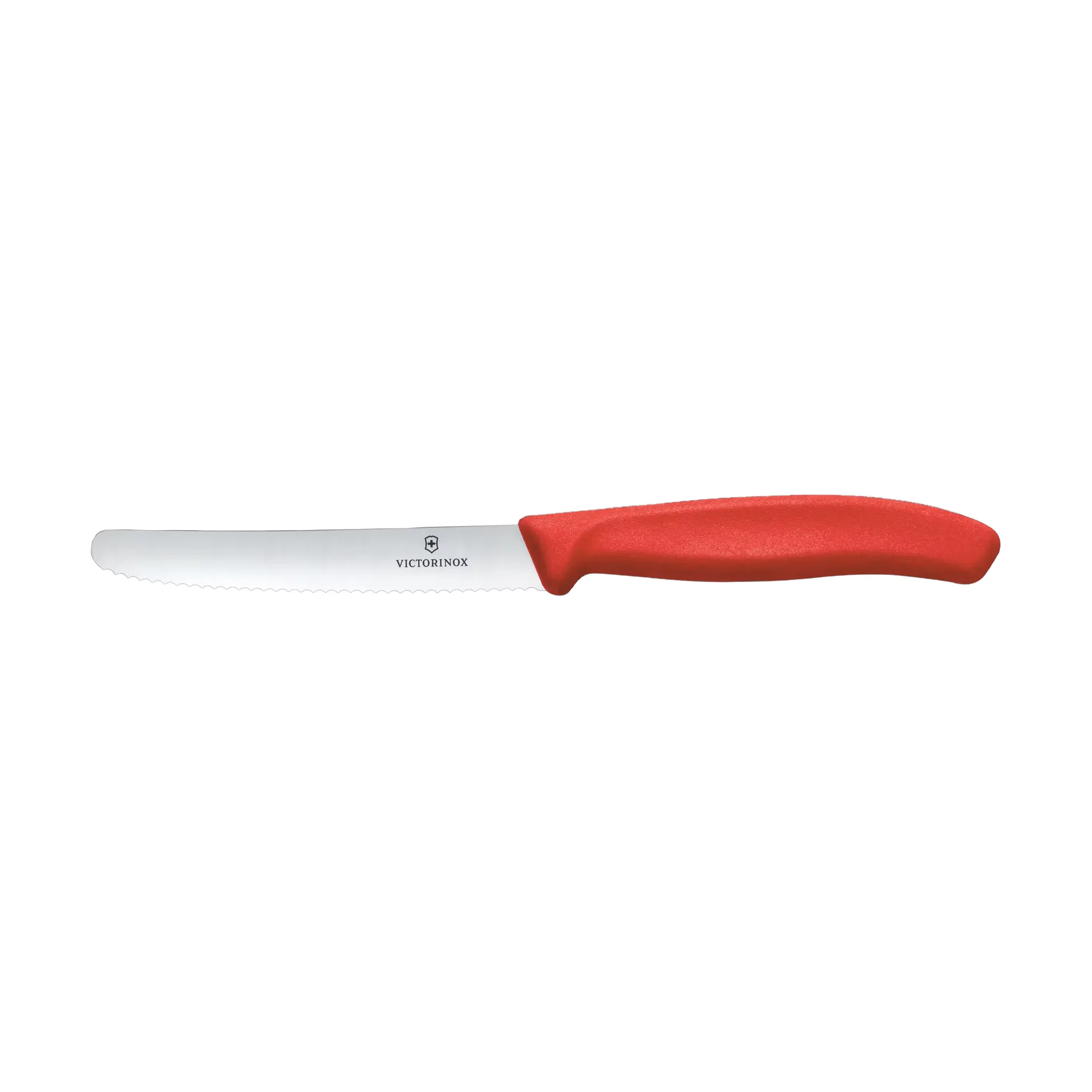 Couteau à saucisse/tomate Swiss Classic dentelé 11 cm, Rouge Victorinox