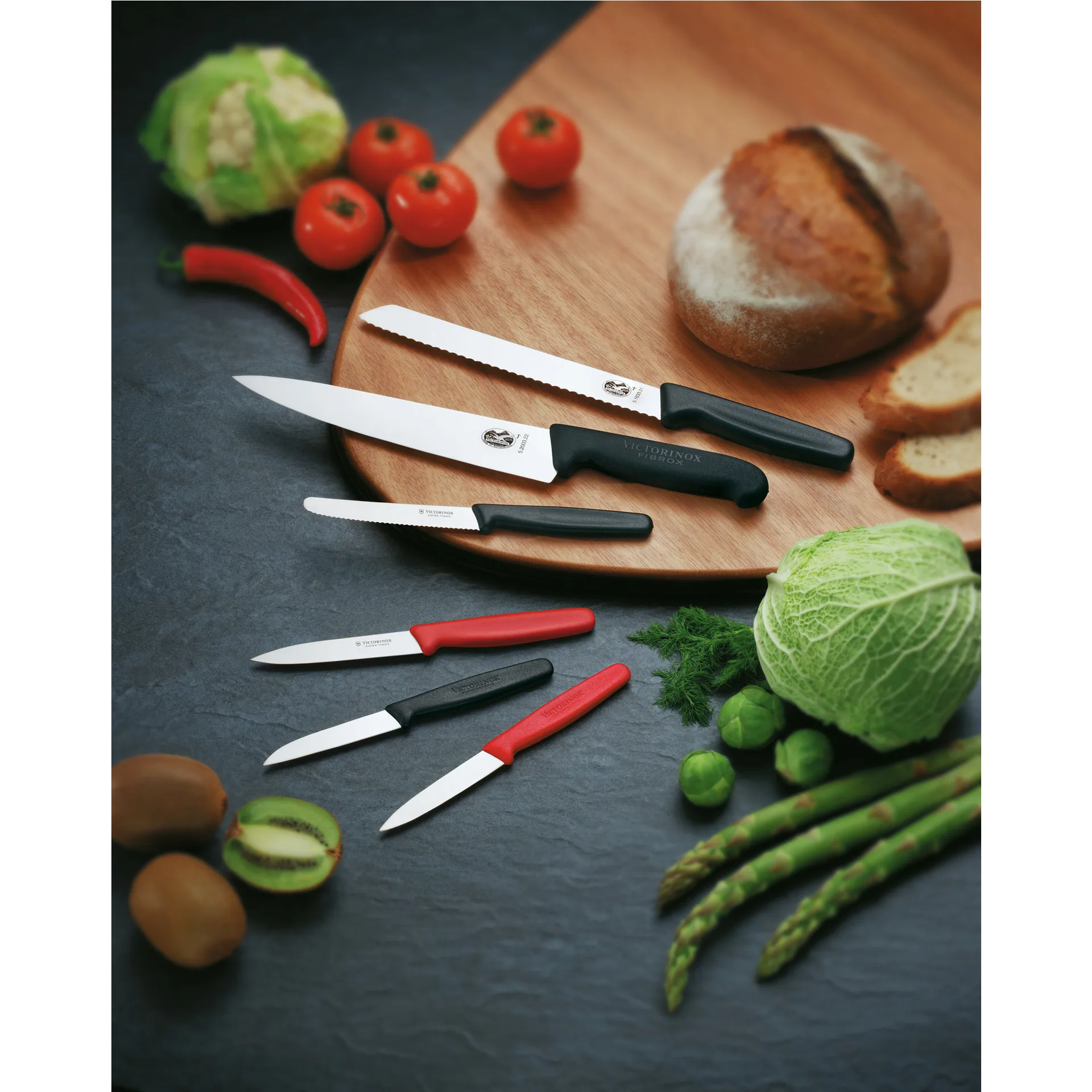 Couteau de cuisine Fibrox 22 cm, Acier inoxydable Victorinox