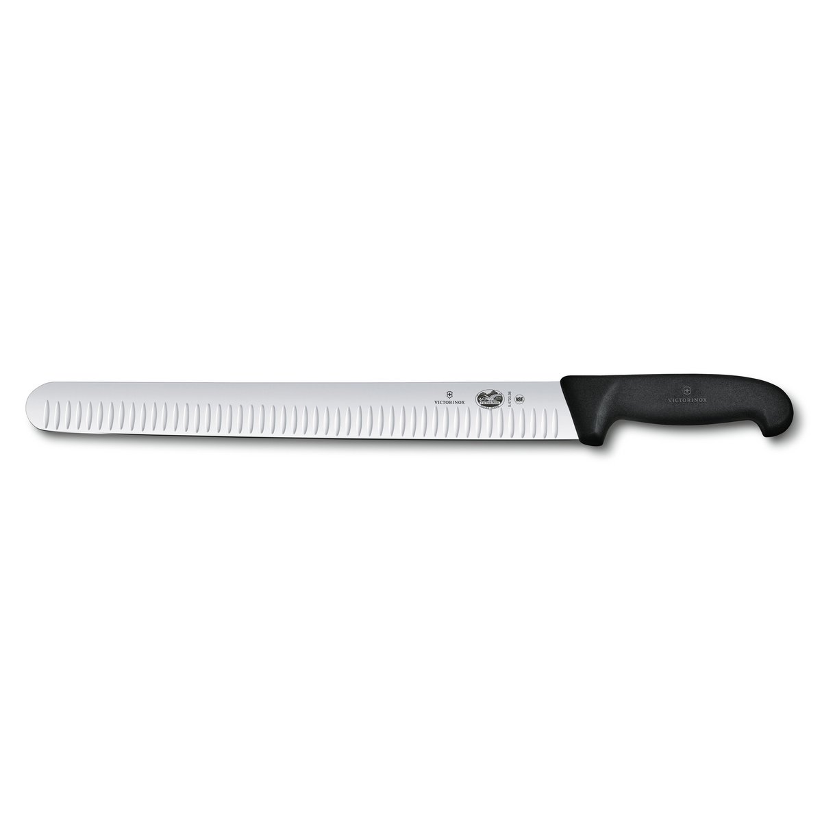 victorinox couteau nervuré à jambon fibrox 36 cm acier inoxydable