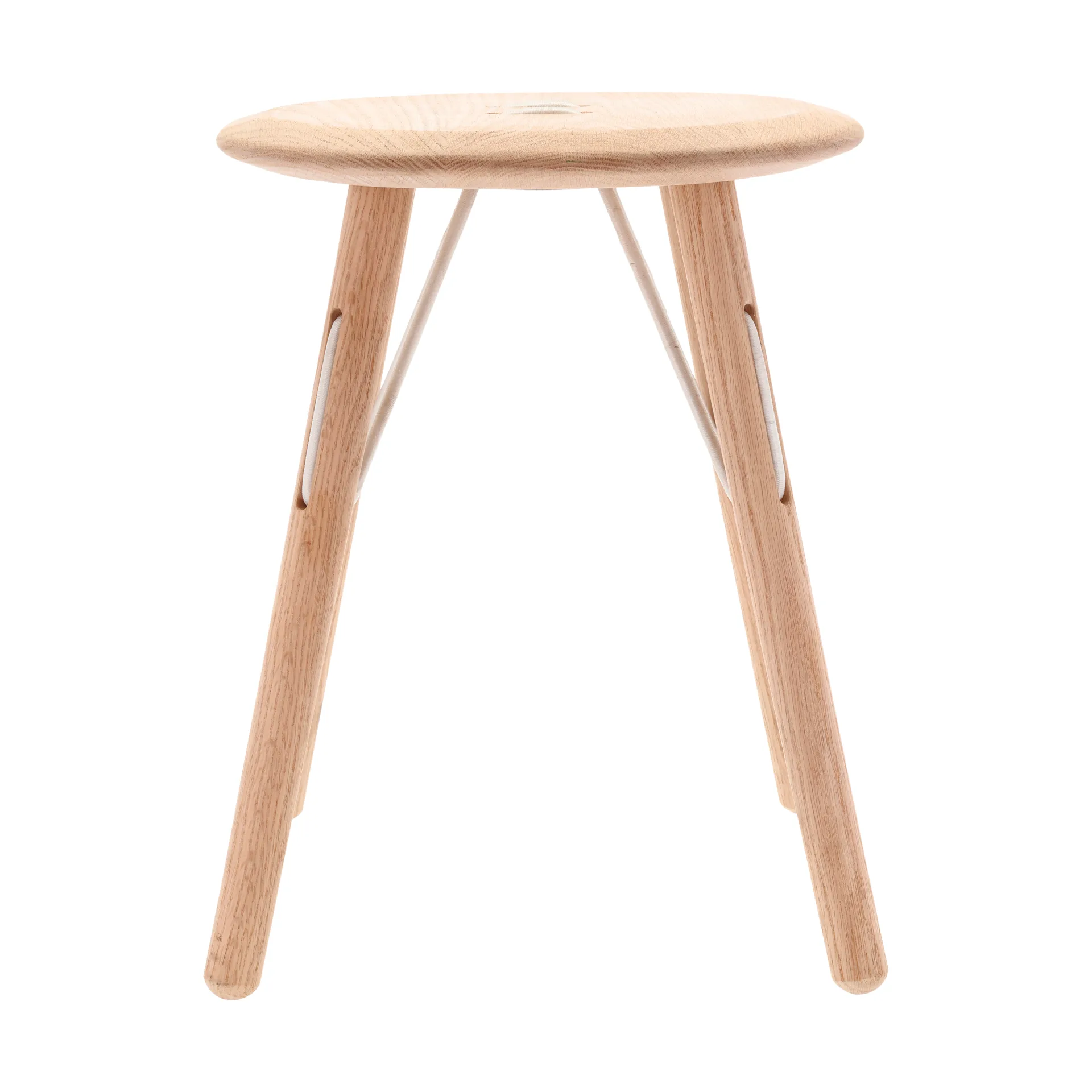Barv tabouret rond 45xØ37,7 cm, Chêne massif non traité Villa Collection