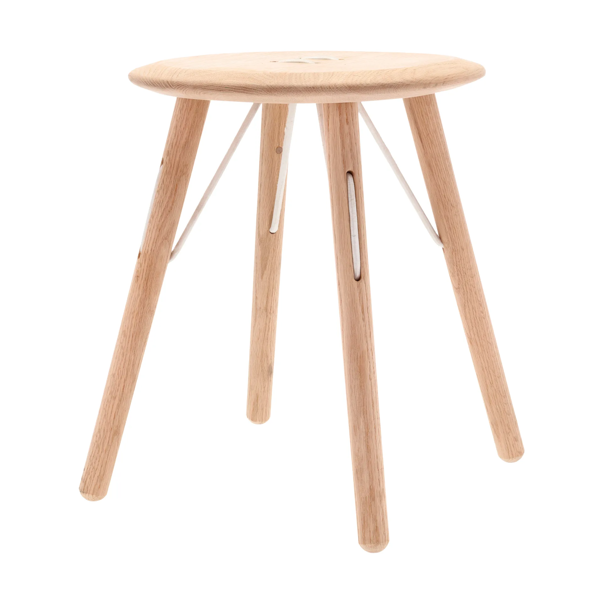 Barv tabouret rond 45xØ37,7 cm, Chêne massif non traité Villa Collection