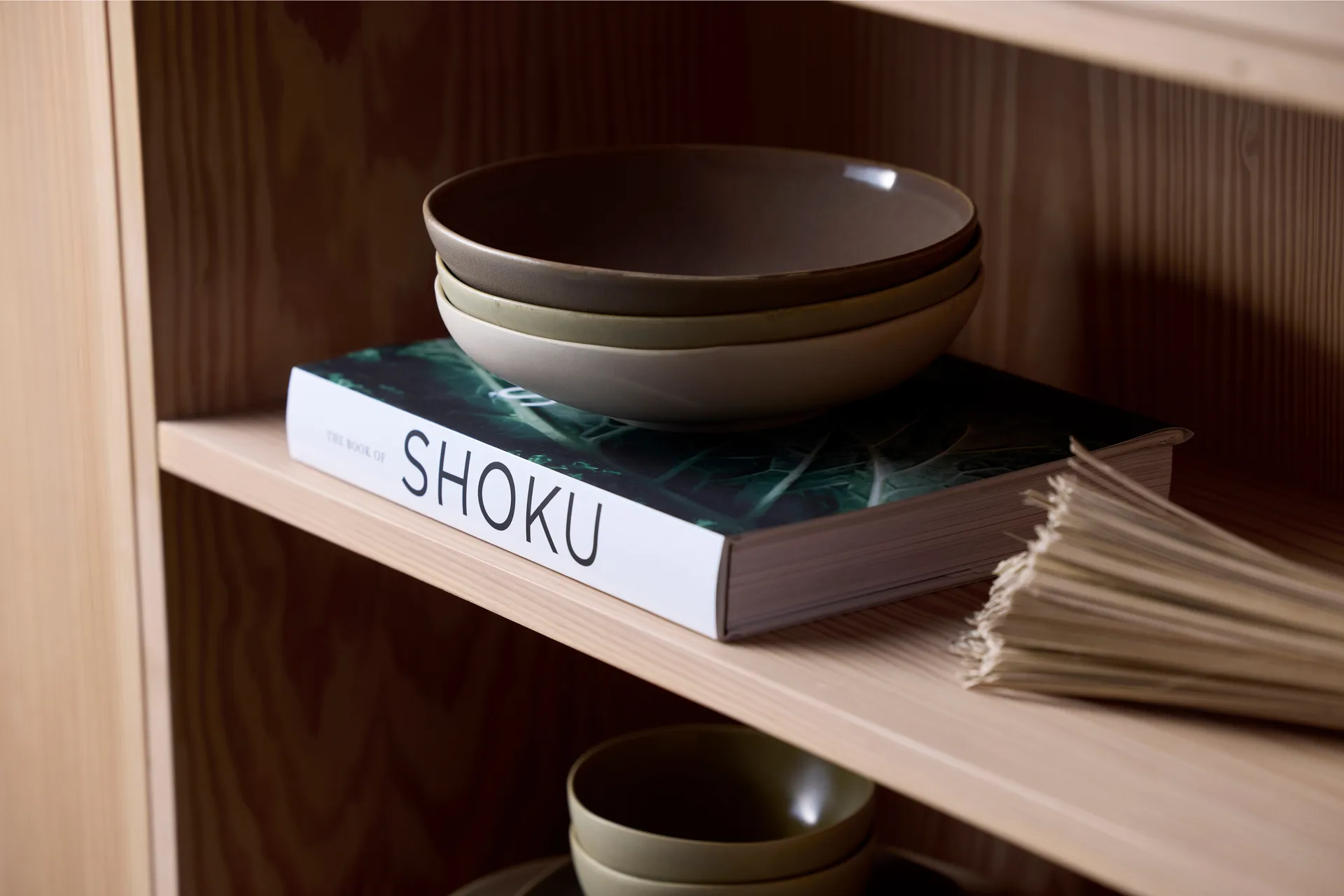 Bol à pâtes Shoku Ø21 cm, Beige Villa Collection