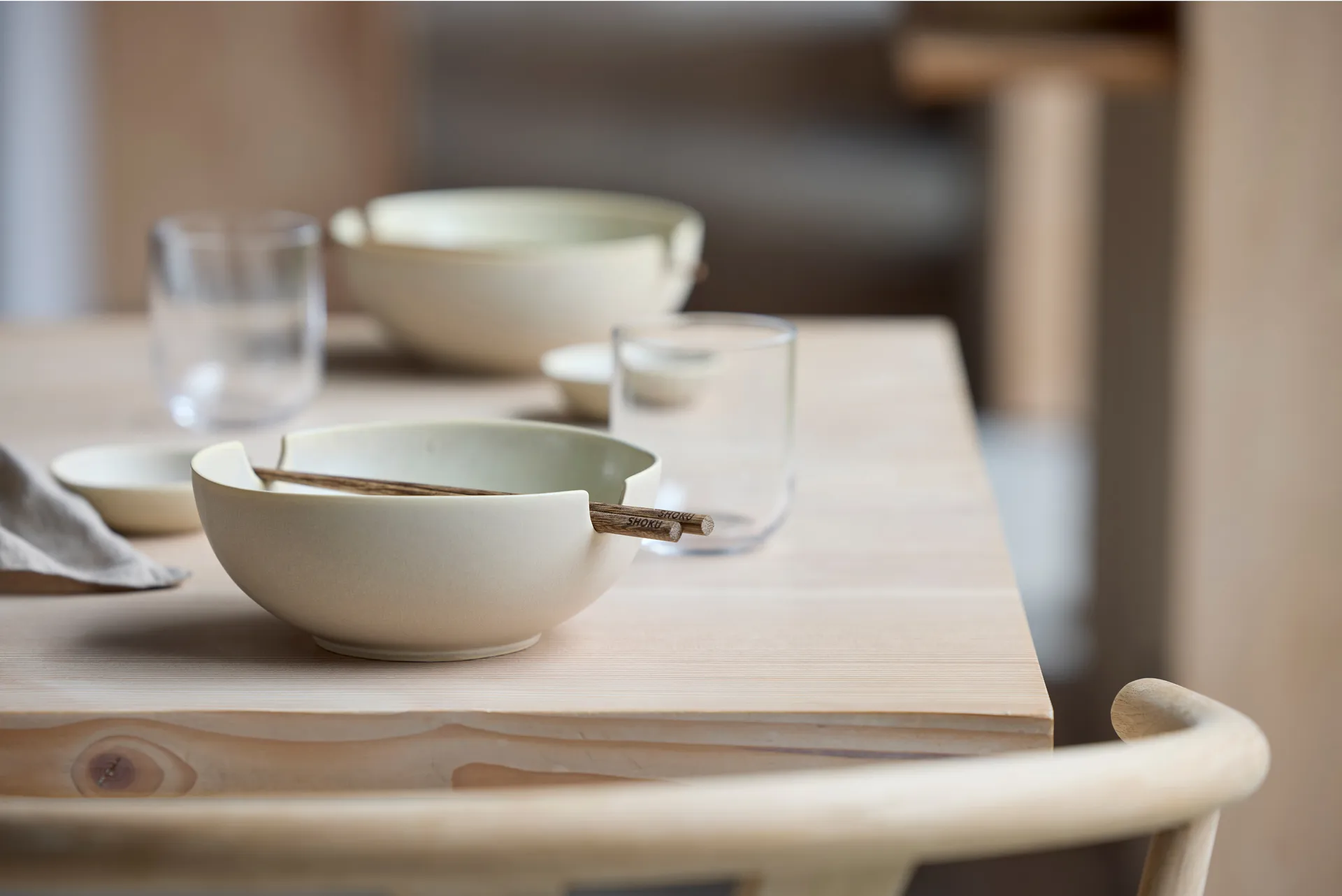 Bol à ramen Shoku Ø18,5 cm, Beige Villa Collection