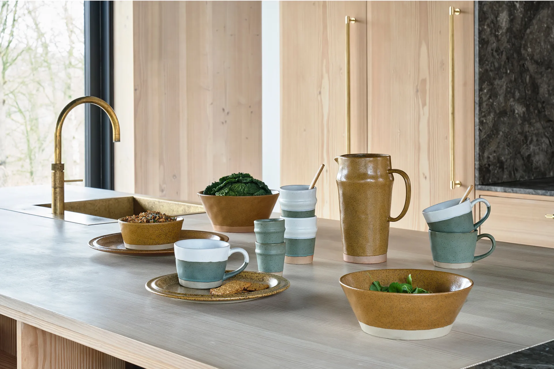 Bol de service Fjord Ø22 cm, Brown Villa Collection