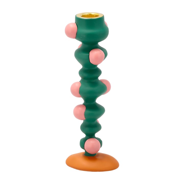 Bougeoir pois Styles 18 cm - Green-pink - Villa Collection