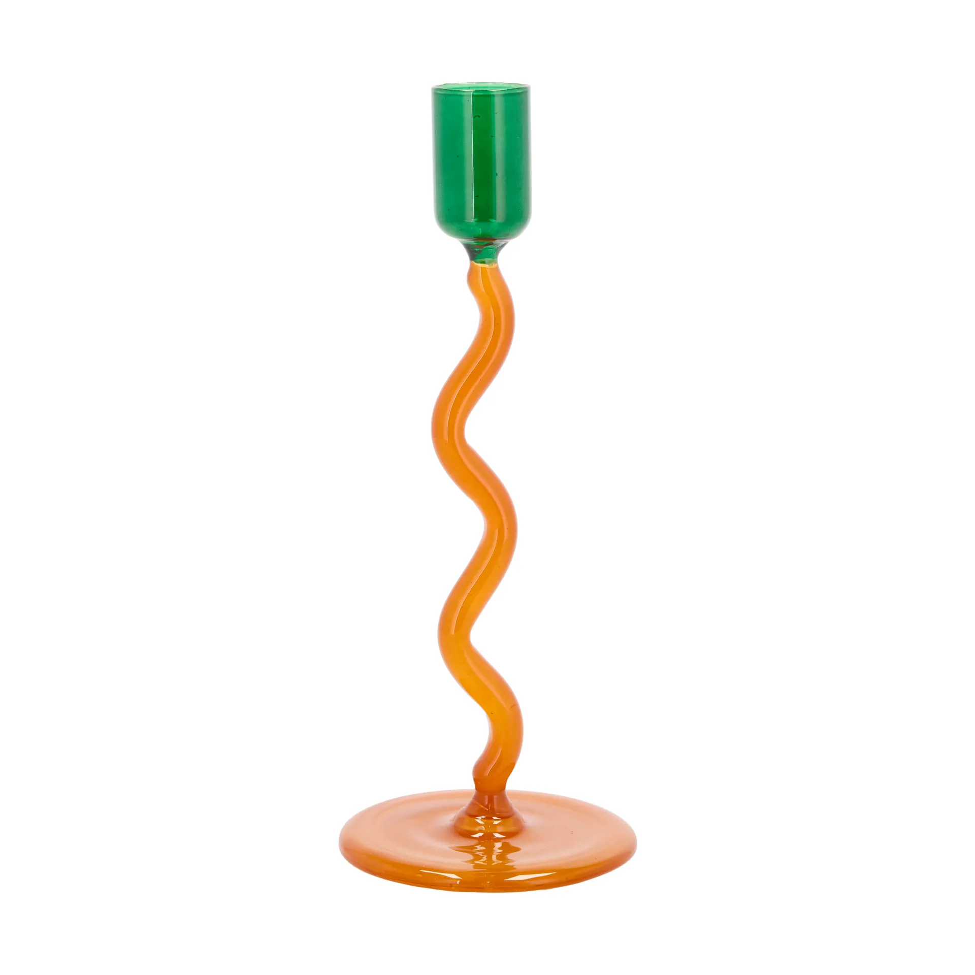 Bougeoir Styles 19,6 cm, Green-amber Villa Collection