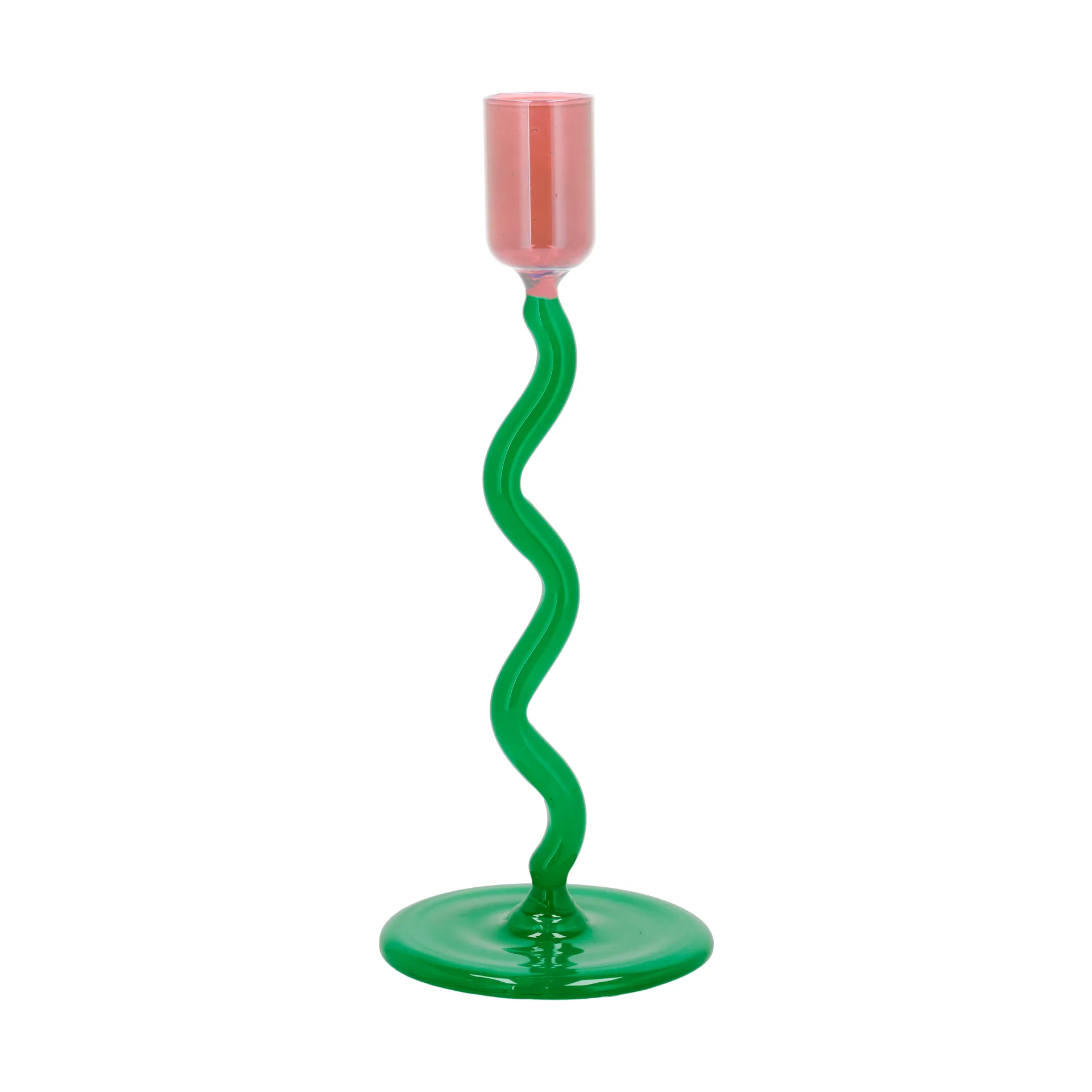 Bougeoir Styles 19,6 cm, Green-pink Villa Collection
