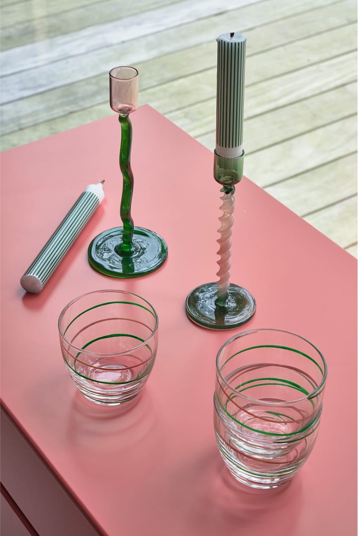 Bougeoir Styles 19,6 cm, Green-pink Villa Collection