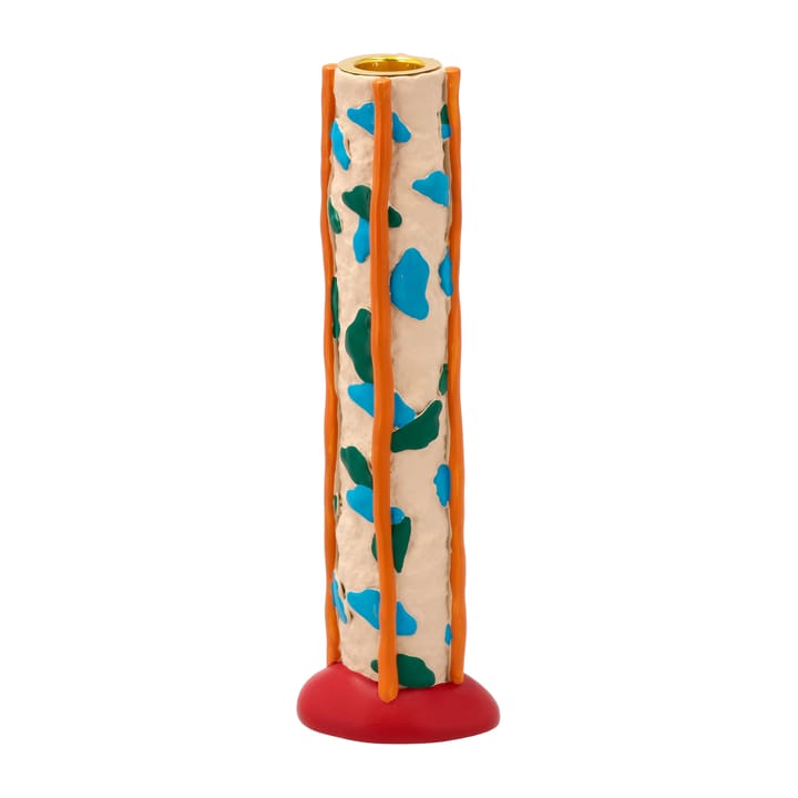 Bougeoir taches Styles 21 cm - Blue-orange - Villa Collection