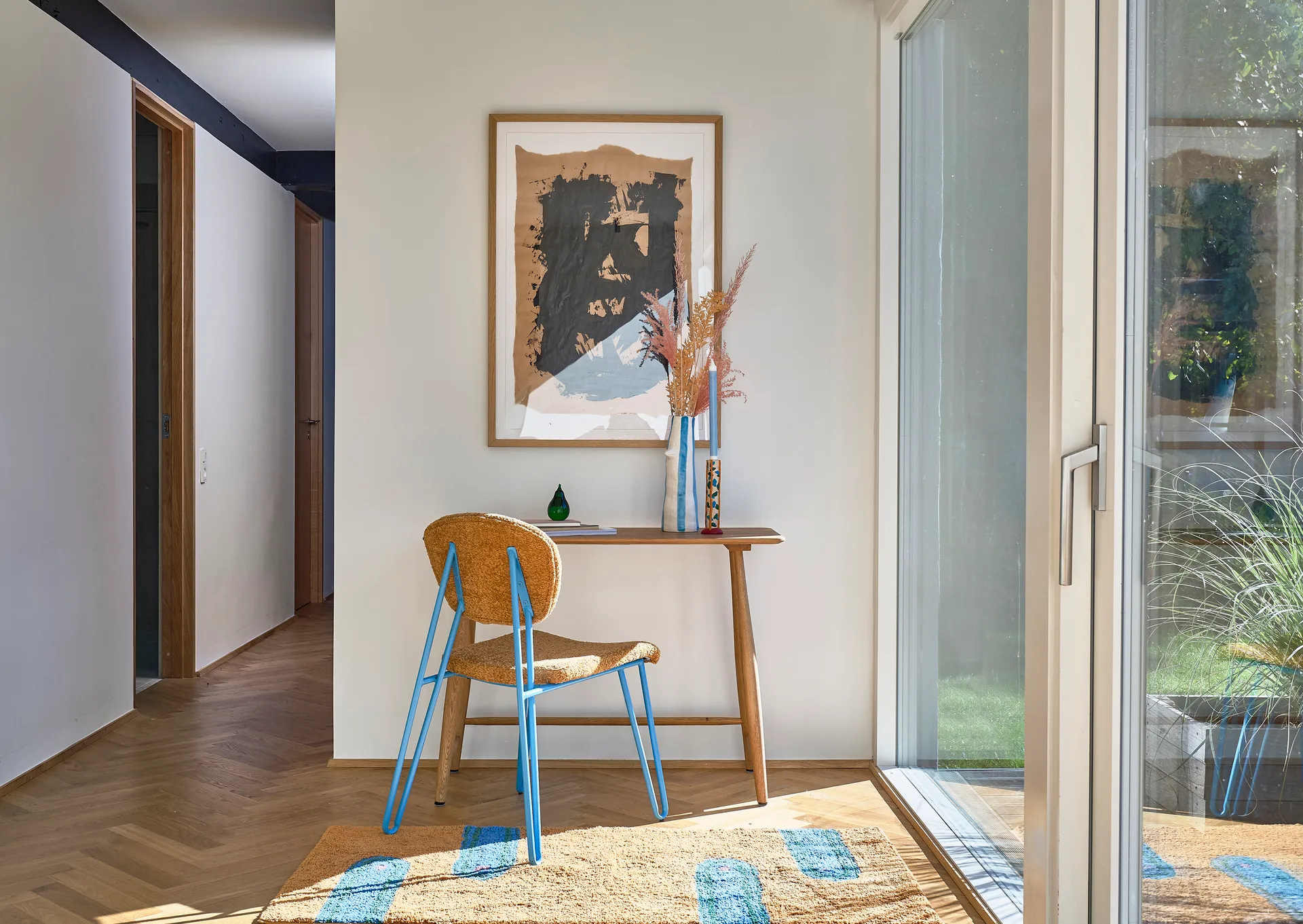 Bougeoir taches Styles 21 cm, Blue-orange Villa Collection