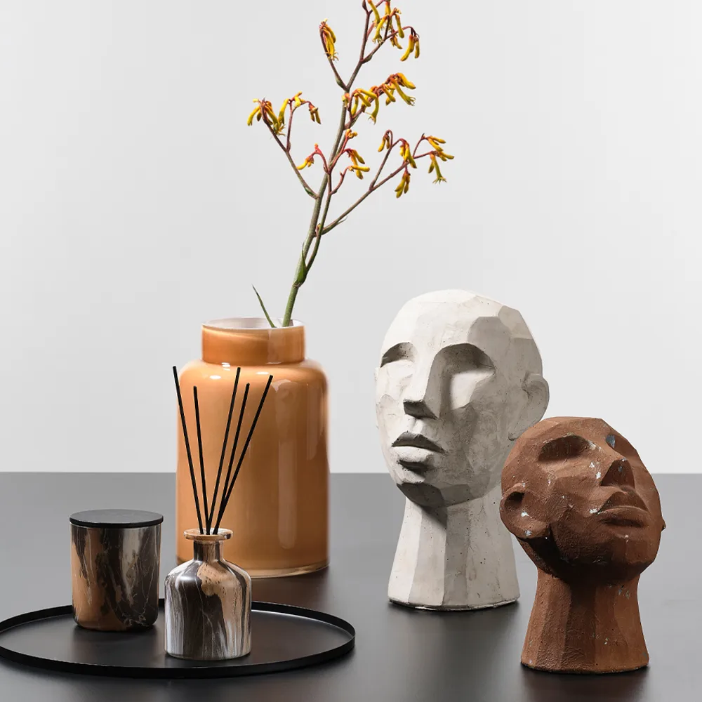 Décoration Head, Gris, grand Villa Collection