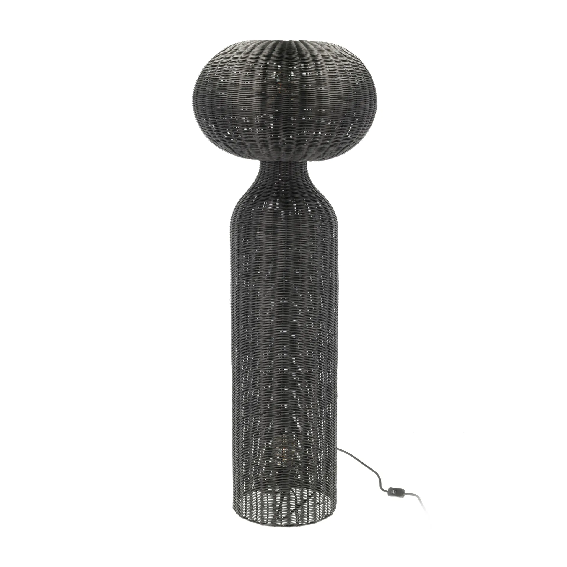 Lampadaire Werna Ø50x130 cm, Black rattan Villa Collection