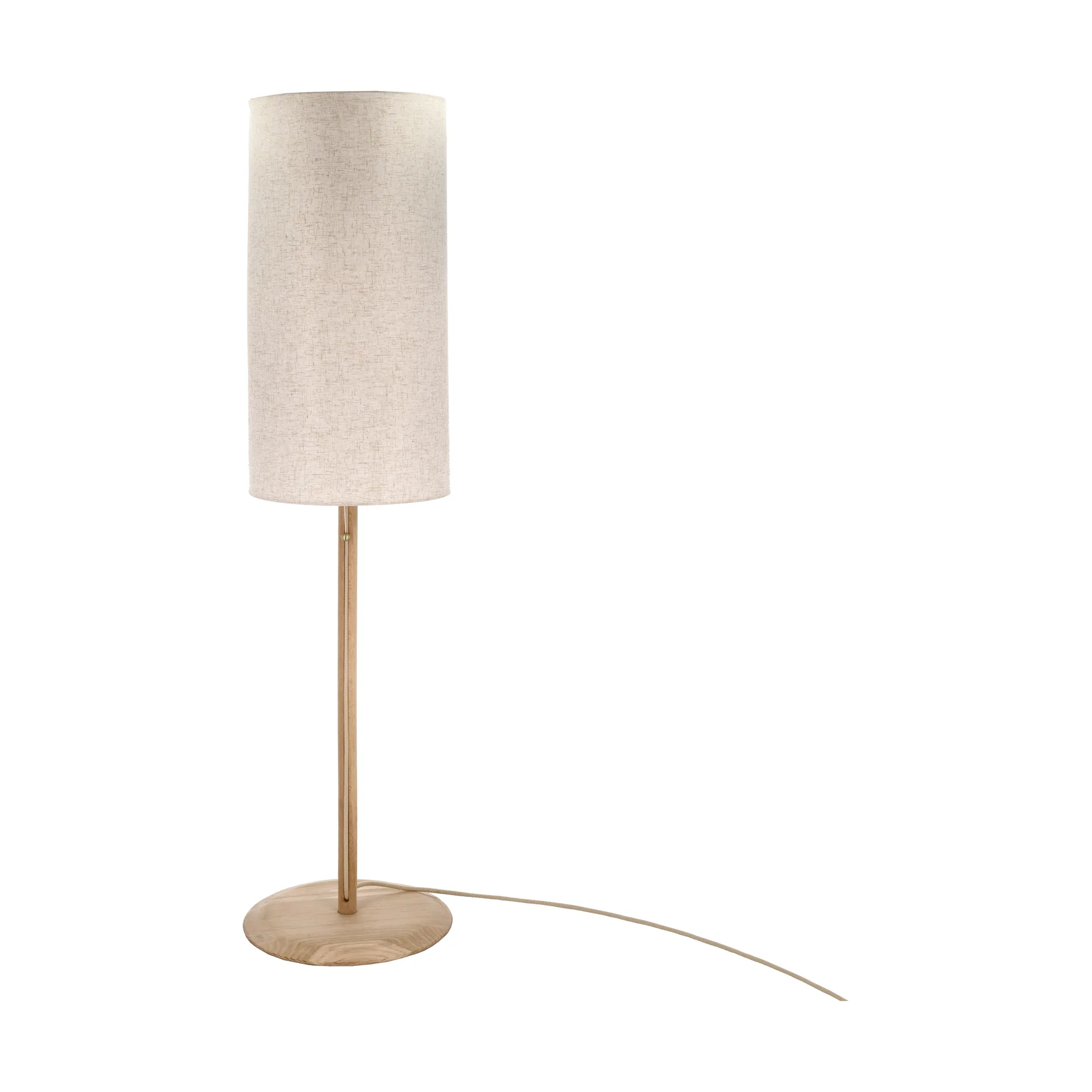 Lampe de sol Barv 143,5xØ38 cm, Chêne massif non traité Villa Collection