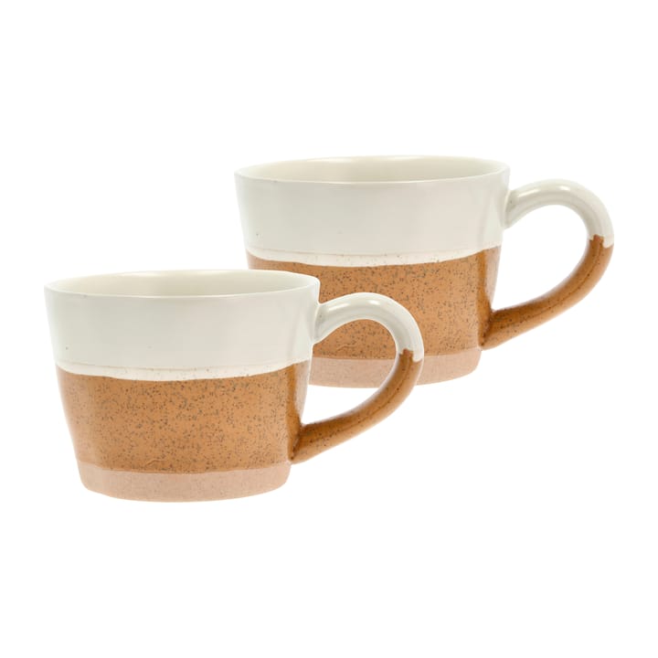 Mug à anse Evig 30 cl, lot de 2 - Amber-creme - Villa Collection