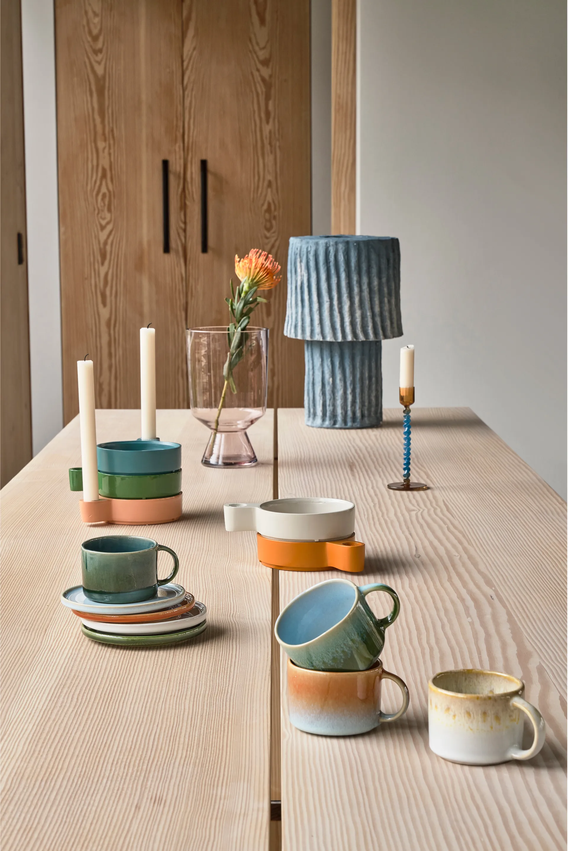 Mug à anse Styles 16 cl lot de 2, Blue-amber Villa Collection