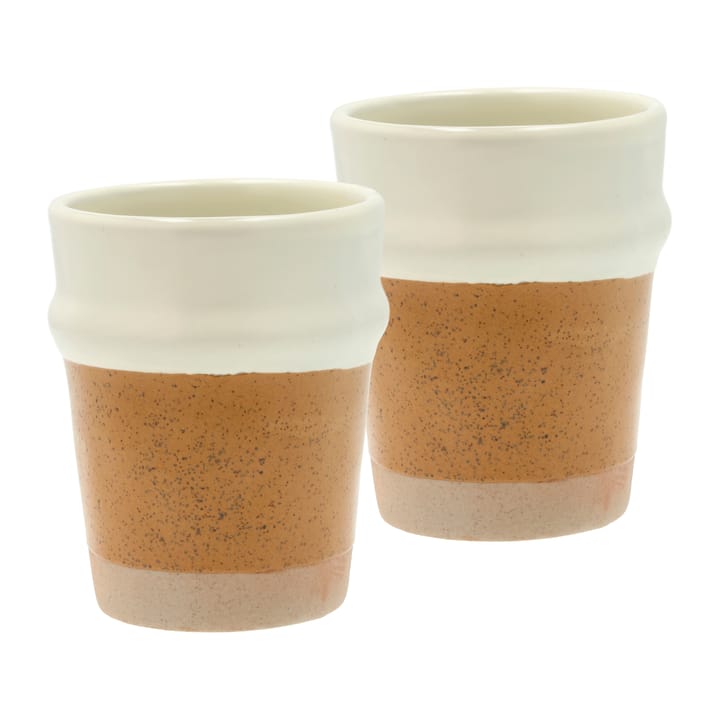 Mug Evig 35 cl, lot de 2 - Amber-creme - Villa Collection