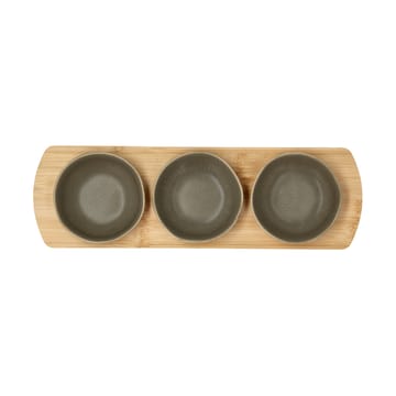 Plateau en bambou Shoku avec 3 bols - Warm Brown - Villa Collection