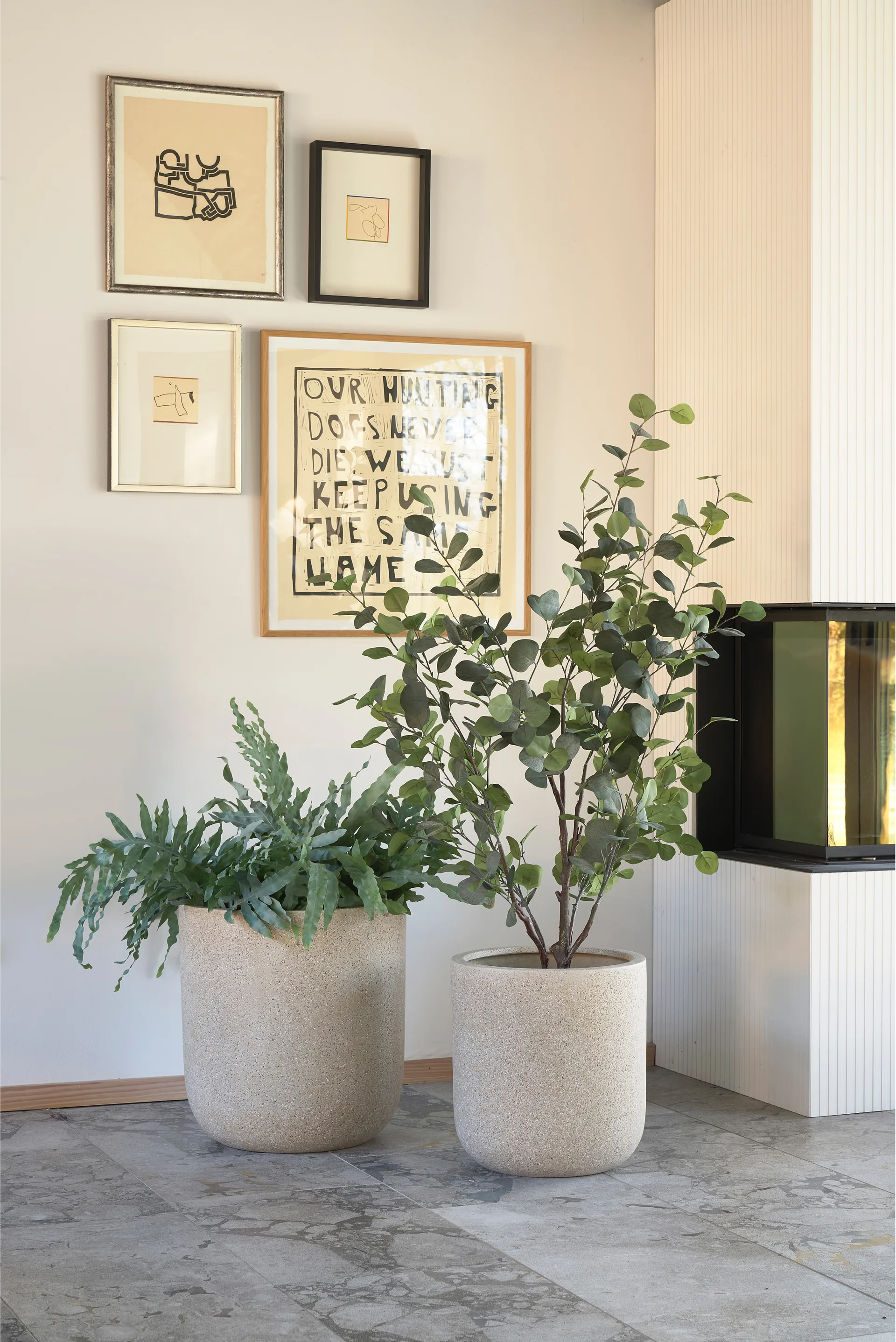 Set de 2 pots Thum nature, Ø27 cm-Ø37 cm Villa Collection